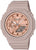 Damklocka med rund urtavla, accenter i roséguld och beige armband