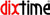 Väggklocka-logotyp med Dixtime-text