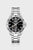 BOSS Herrenautomatik-Armbanduhr mit Edelstahlarmband, schwarzem Zifferblatt und Stundenmarkern