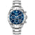 Herren-Chronograph BOSS Hero 2.0, silberner Edelstahlarmband, blaues Zifferblatt