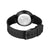 Bering-armbandsur med svart gummiarmband och stiftspänne, baksida
