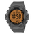 Casio-Armbanduhr mit digitaler Anzeige, grauem Kunstharzband und Tasten, Illuminator