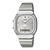 Casio-Armbanduhr mit silbernem Metallband, Analoganzeige und Digitaldisplay