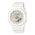 Casio G-Shock Damenuhr mit weißem Resinband und Ana-Digi Zifferblatt