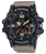 Zegarek męski G-Shock Mudmaster: czarna koperta, beżowy pasek, wyświetlacz cyfrowy