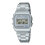 Casio Armbanduhr mit silbernem Metallband und digitaler LED-Anzeige