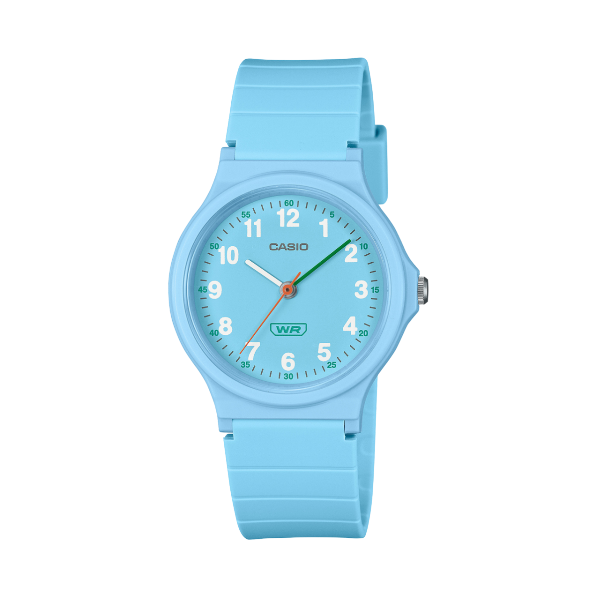 Casio LQ-24B-2BEF Timeless Collection Kinder Armbanduhr Hellblau • Bio-Kunstharz-Armband • Leicht &amp; leicht ablesbar