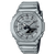 G-Shock G-Steel Herrenarmbanduhr mit silberner Edelstahl-Lünette, schwarz-weißem Zifferblatt