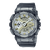 Casio G-Shock Herrenuhr mit transparent-grauem Gehäuse, grünem Zifferblatt, Analog-Digital.