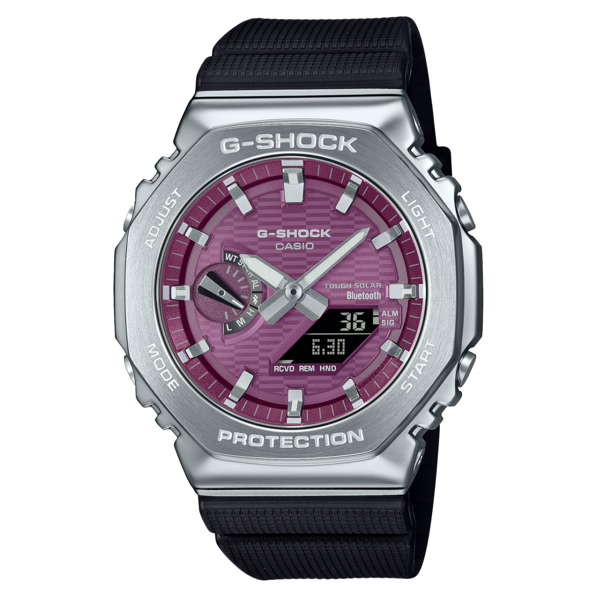 Casio G-Shock GBM-2100A-4BER Herrenuhr • Solar & Bluetooth • Biobasiertes Harz