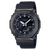 G-Shock Herrenuhr mit schwarzem Gehäuse, analogen & digitalen Anzeigen und Stoffarmband