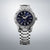 Seiko Presage herrarmbandsur med blå urtavla och metallarmband