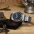Seiko 5 Sports herrur med svart urtavla och metallarmband, datum
