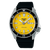 Seiko 5 Sports automatisk klocka: gul urtavla, svart infattning med markeringar, armband