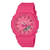G‑SHOCK Damenarmbanduhr mit pinkem Resinband und analogem Digital-Zifferblatt