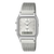Casio Vintage Armbanduhr mit silbernem Mesh-Armband, analogem Zifferblatt und Digitalanzeige