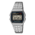 Casio Vintage A159WE-1EF Armbanduhr mit silbernem Edelstahlarmband und digitalem Display