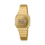 Goldfarbene Casio Damenarmbanduhr mit digitalem Display und Metallarmband