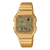 Casio Armbanduhr in Gold mit Metallband, LCD-Display und Analoganzeigen im Zifferblatt