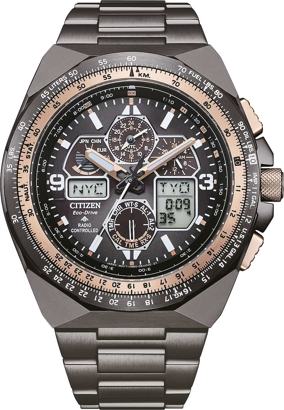 Citizen Promaster herrklocka med svart urtavla, armband i rostfritt stål och analoga visare