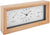 Analog väckarklocka i bamburam, sidovy med termometer- och hygrometerdisplay