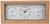 Analog väckarklocka med bamburam, svart urtavla och termometer/hygrometer