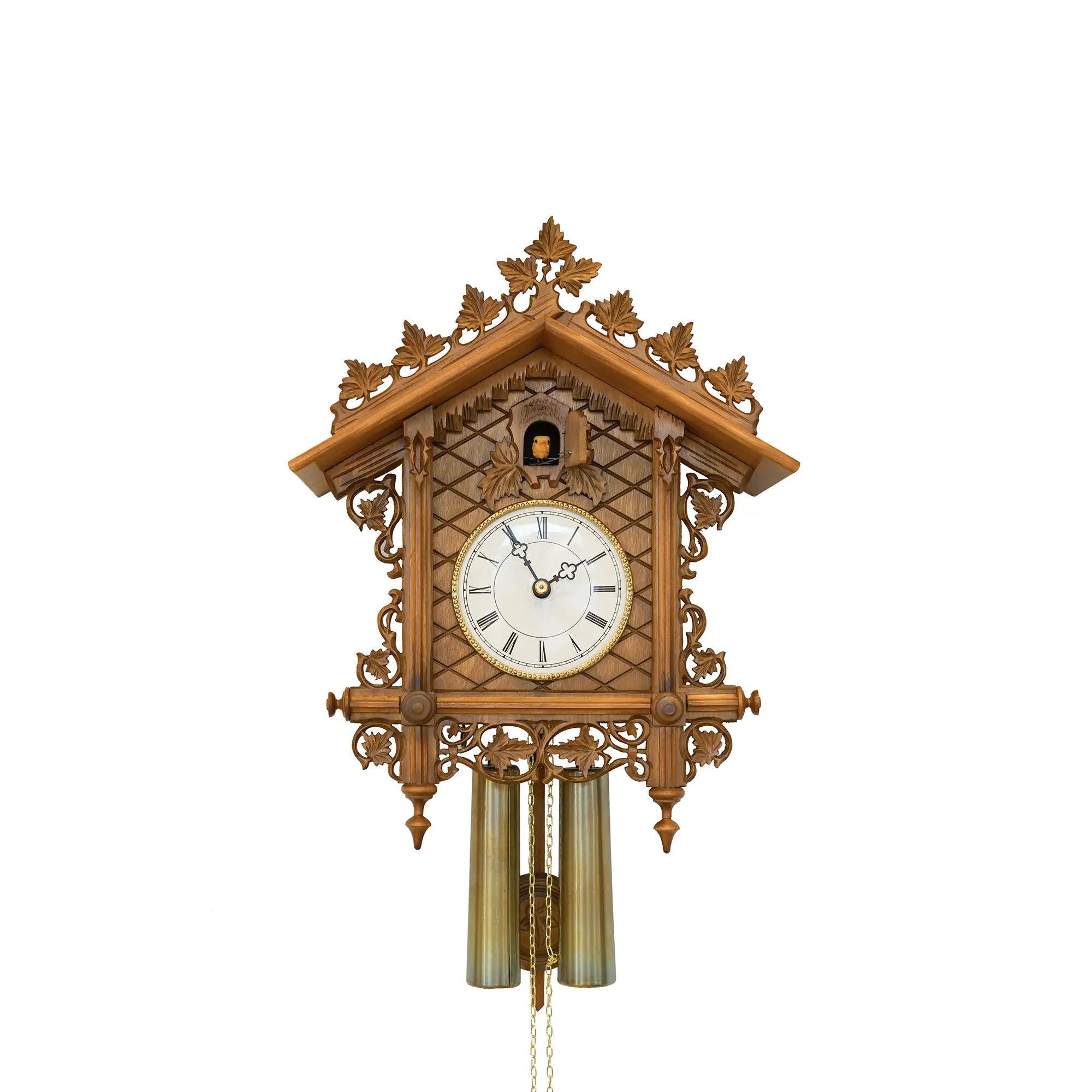 Rombach & Haas TRADITION 3407 Väggklocka Guld/Trä • Mekaniskt 8-dagarsverk • Äkta Schwarzwald-gökur