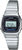 Casio damklocka med silverfärgat metallband och svart digital display, larm/timer