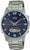 Casio Lineage herrklocka med blå urtavla och silverfärgat metallarmband, boett i rund design