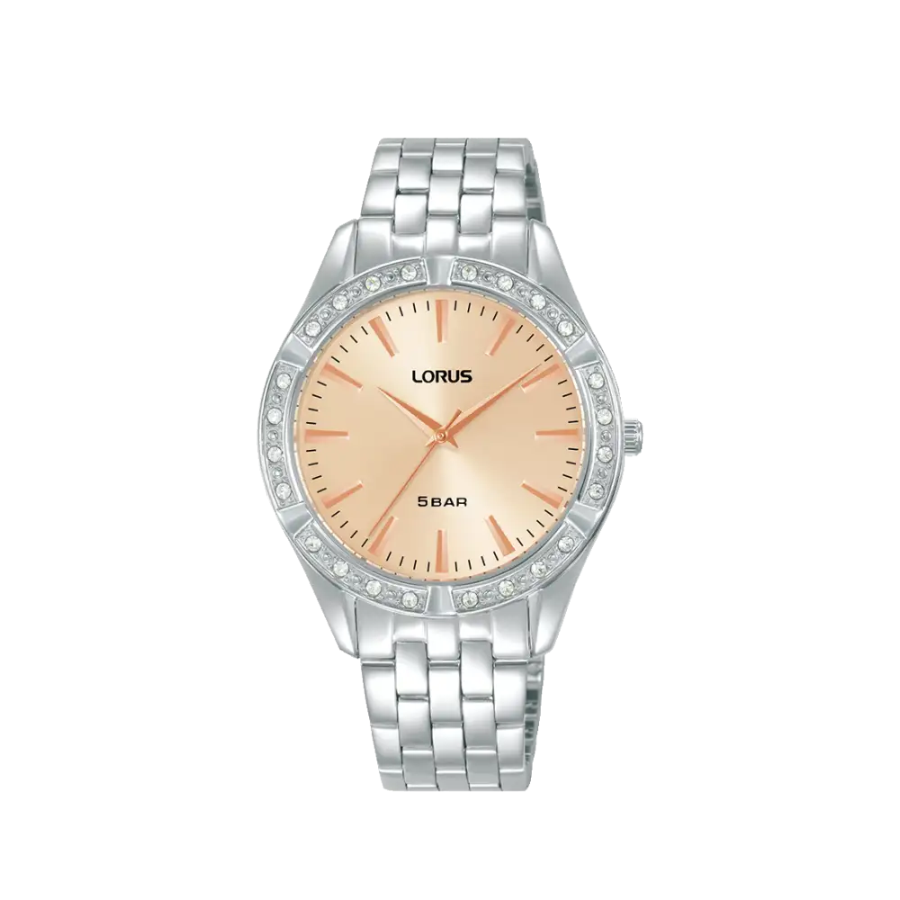 Lorus RG291XX9 Damklocka Rosé • Mineralglas • Armband i Rostfritt Stål