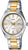 Casio Damklocka: silver-guldfärgat metallarmband, vit urtavla, datumvisning