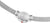 "Damklocka med silverfärgat mesh-armband och spänne, rund boett med logotyp"
