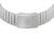 Herrklocka med armband i silverfärgat rostfritt stål och spänne med prägling på baksidan