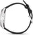 Herrklocka med svart läderarmband och silverfärgat hölje, sidovy