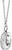 "Damenuhr am Kettenband, sidovy med knappar, silverfärgad"