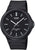 Herrarmbandsur: svart urtavla, svart band, Casio-logotyp, Water Resist 50M