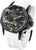 Herrarmbandsur med svart urtavla och gula accenter, svart armband