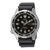 Herrklocka med mörkgrön urtavla och svart bezel, svart läderband