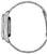 Herrklocka, sidovy med silverfärgat metallarmband och räfflad boettring