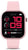 Smartwatch med boett i roséguld och rosa silikonarmband, digital display som visar tid