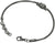 Grått armband med ankarlänkar, logotypberlock och låsplatta, ändöglor