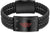 VALORIOUS läderarmband svart: flätat läder med svart spänne och röd logotyp.