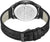 Herrarmbandsur med svart läderarmband och distinkt POLICE-urtavla