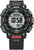 Herrklocka med digital display 10:50, svart boett och svart silikonarmband
