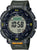 Herrklocka med Tough Solar digital display, mörkgrönt armband, svart boett.