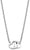 Bering halsband med hjärthänge, silverfärgat, med glittrande stenar