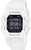 Casio G-Shock digital klocka med vitt hölje, svart urtavla och Bluetooth