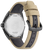 Herrklocka, bakvy med silverfärgat hölje och beige tygarmband
