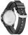 Baksida Citizen Eco-Drive kronograf herrklocka med svart gummiarmband och prägling
