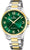 Festina Herrklocka Solar, bicolor stål/guld, grön urtavla med index och visare